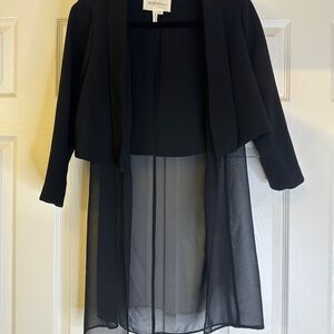 BCBGeneration Black Blazer Size Small | Sheer Hem Blazer